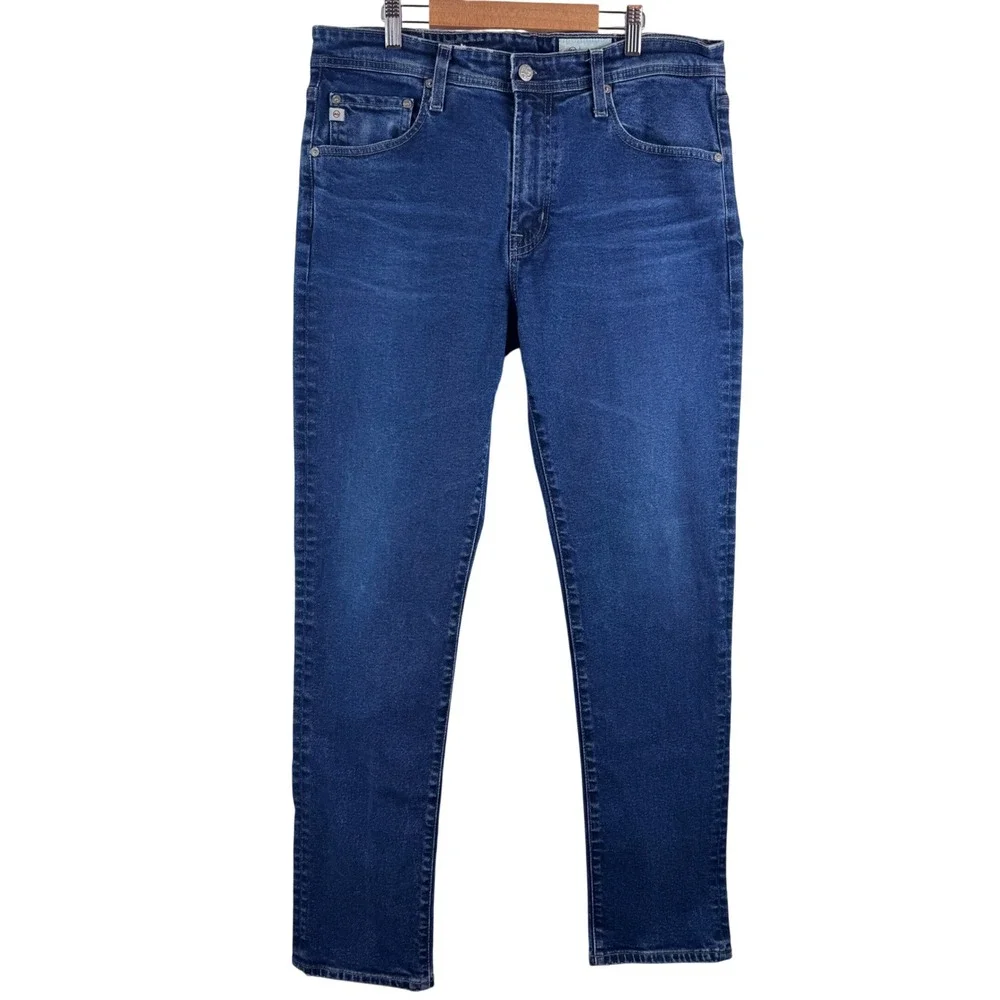 AG Adriano Goldschmied Tellis Jeans Mens 35x33 Indigo Blue Modern Slim Stretch